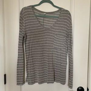 Striped long sleeve T-shirt
